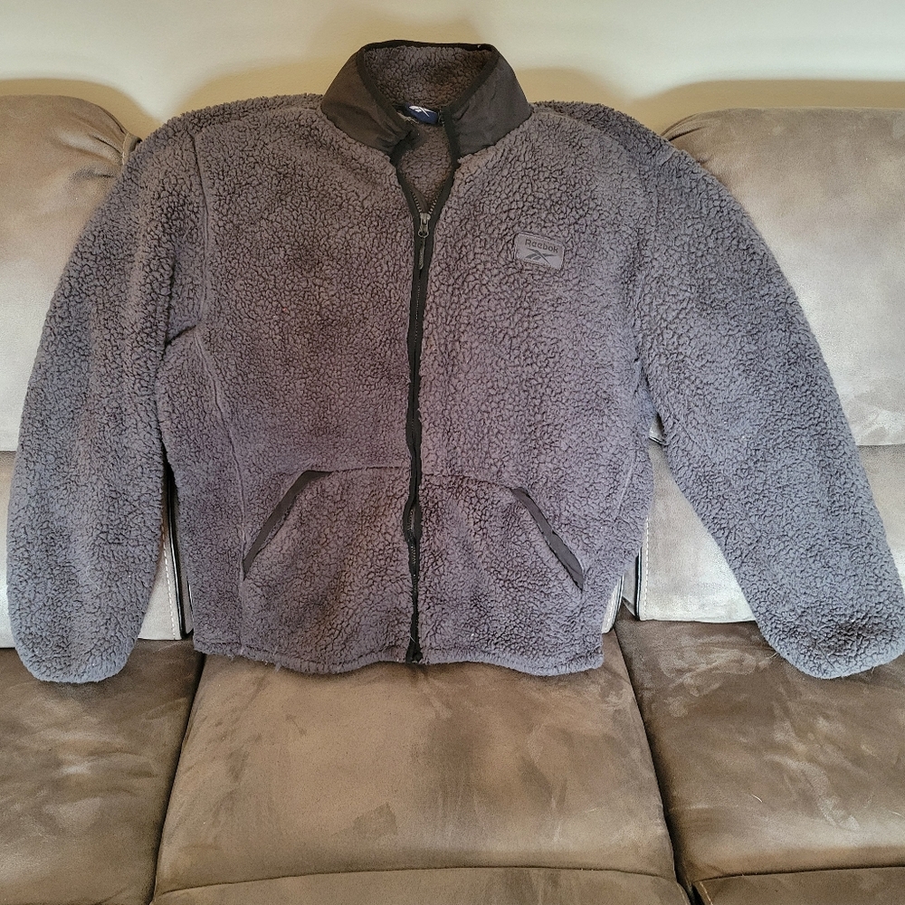 Reebok Gray Zip Up Sweater